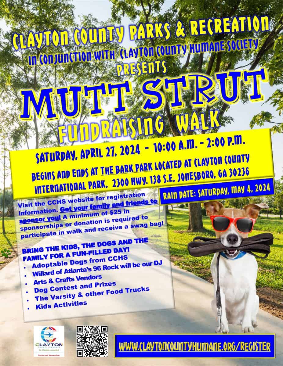 Mutt Strut Fundraising Walk Flyer