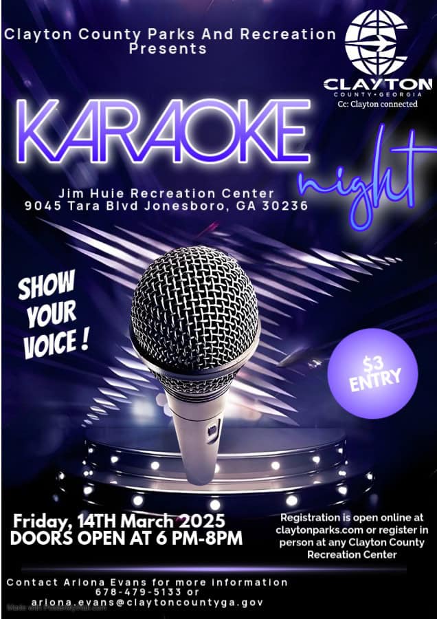 Karaoke Night Clayton County Parks