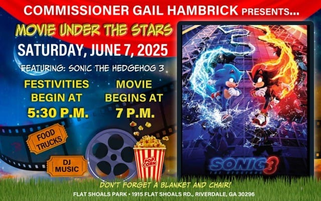Movie under the Stars flyer for Saturday, June 7, 2025