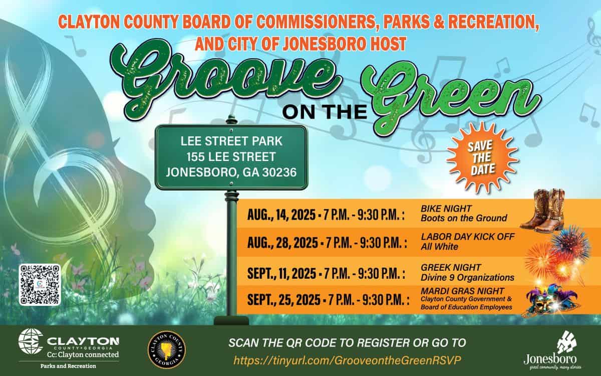 Groove on the Green Save the Date Flyer for August and September 2025
