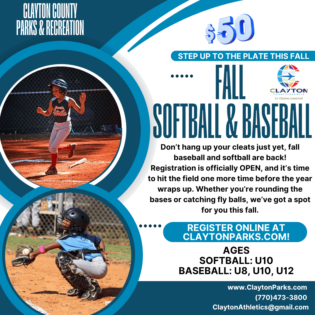 Fall Youth Baseball & Softball Registration Flyer