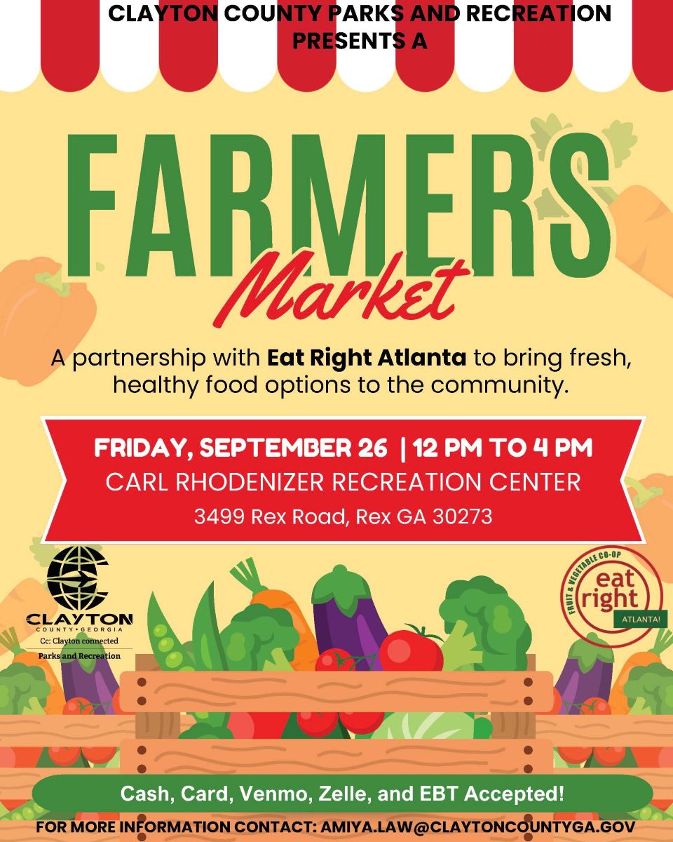 Farmers Market flyer for 9-26-2025