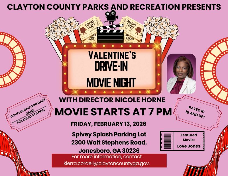 Valentine’s Drive-In Movie Night Flyer