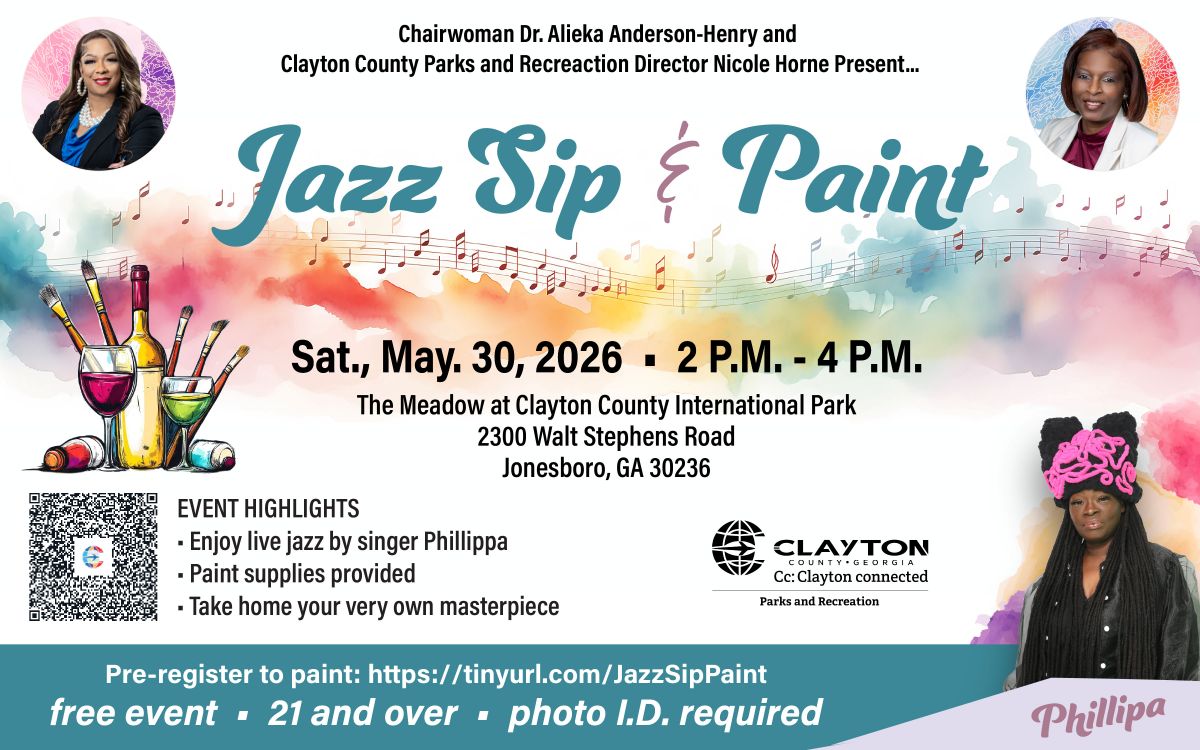 Jazz Sip and Paint Saturday May 30, 2026 flyer