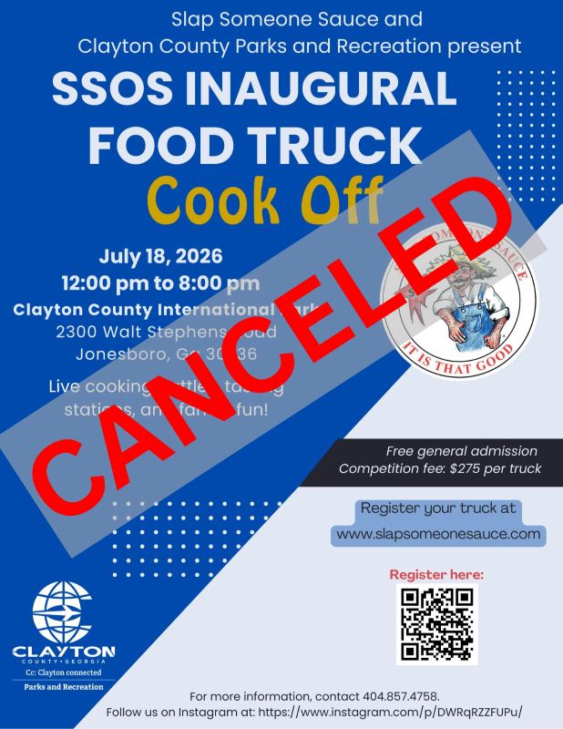 SSOS Food Truck Cook Off Flyer July 2026 Canceled Flyer