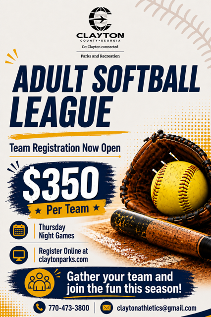 Adult Softball Flyer Team Registration