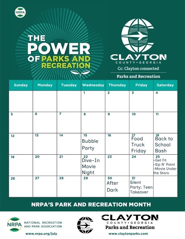The power of Parks and Recreation Calendar July 2026