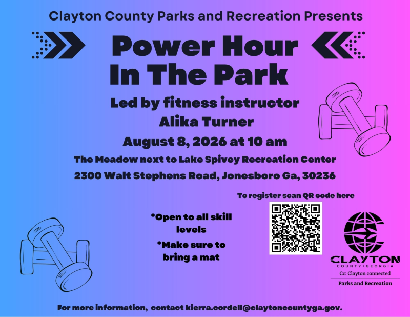 Power Hour in the Park Flyer July 2026
