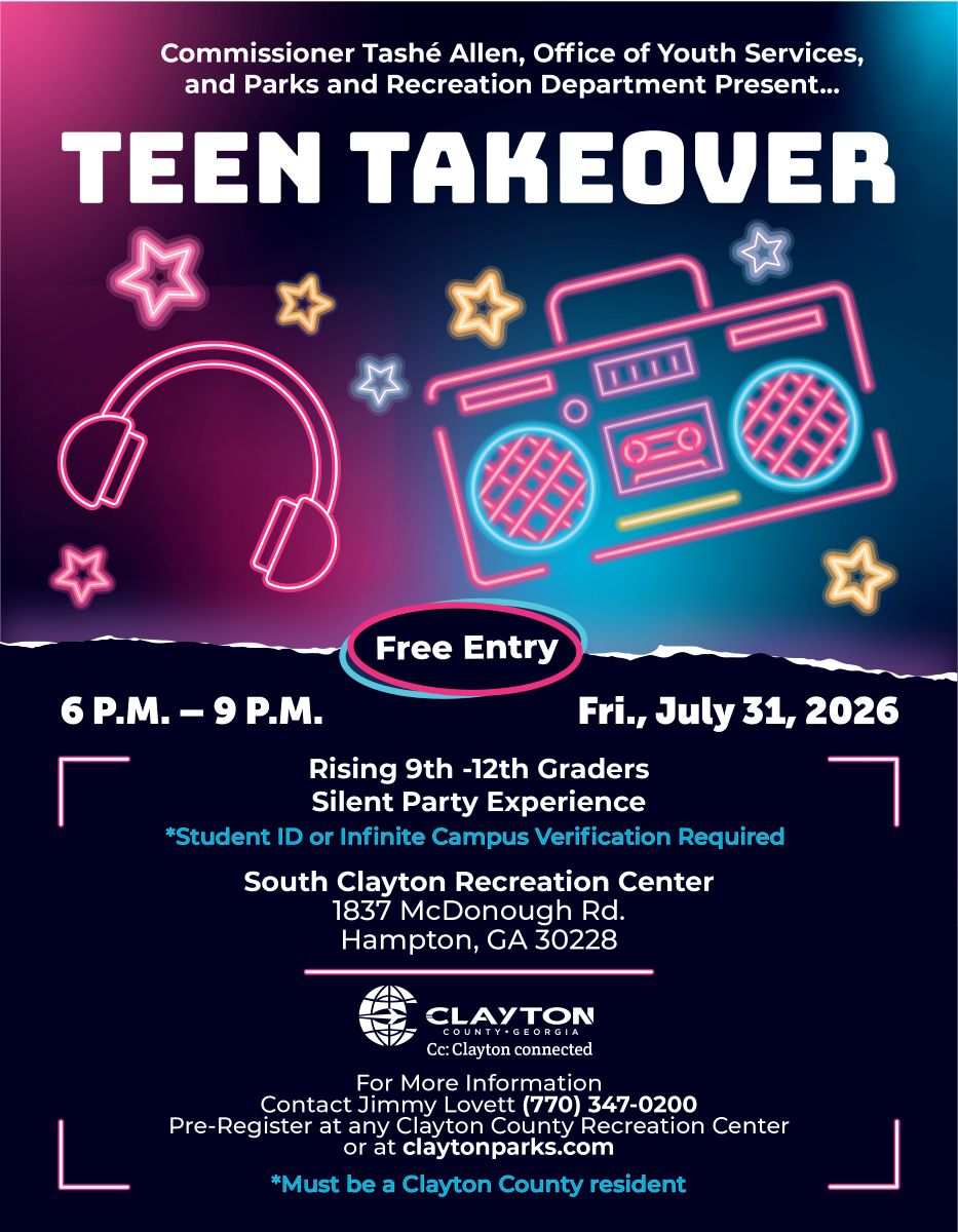 Teen Takeover flyer July 2026