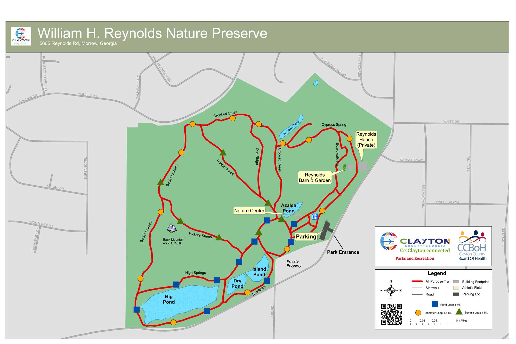 Reynolds Nature Preserve Map