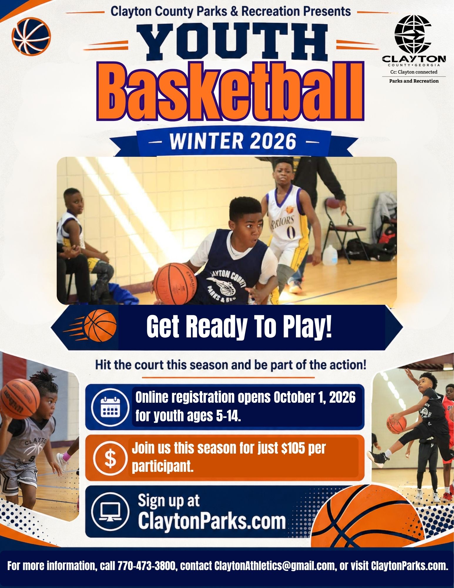 Youth Basketball Flyer - Winter 2026