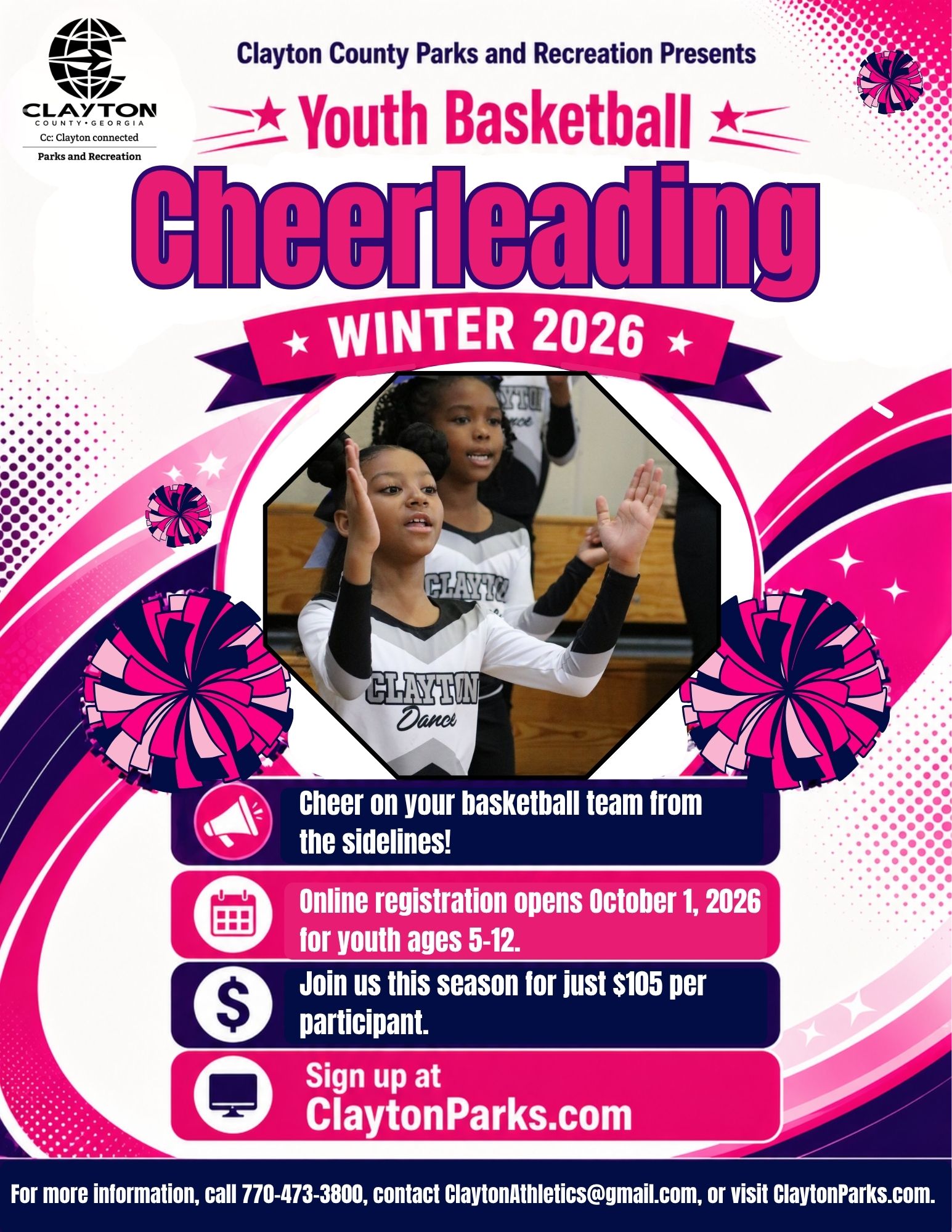 Youth Basketball Cheerleading - Winter 2026